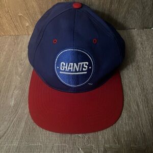 Vintage 90s NY Giants SnapBack Hat AJD NFL New York VTG